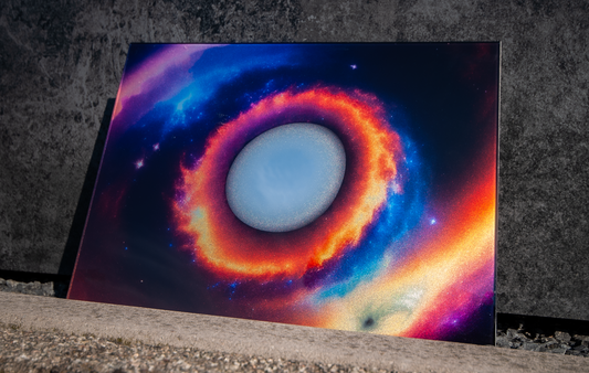 Black Hole Mirror - Reflection of a Colorful Universe