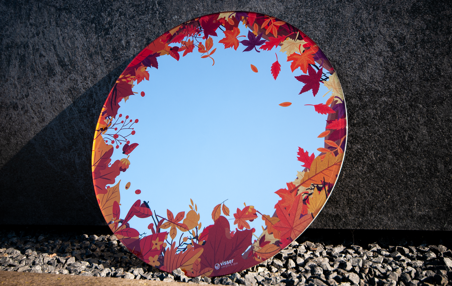 Herfst Spiegel - Een Warmhartige Reflectie van het Seizoen