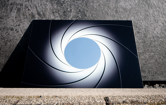 Gunbarrel Reflectie Spiegel - Stap in de Wereld van James Bond