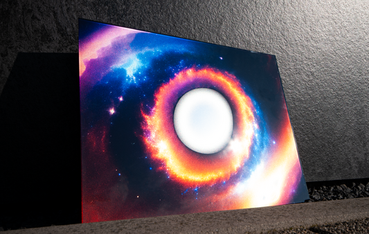 Zwart Gat Spiegel - Reflectie van een Kleurrijk Universum